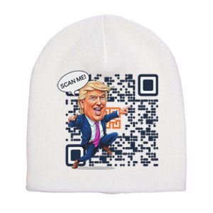 Qr President Trump Dance Code Short Acrylic Beanie