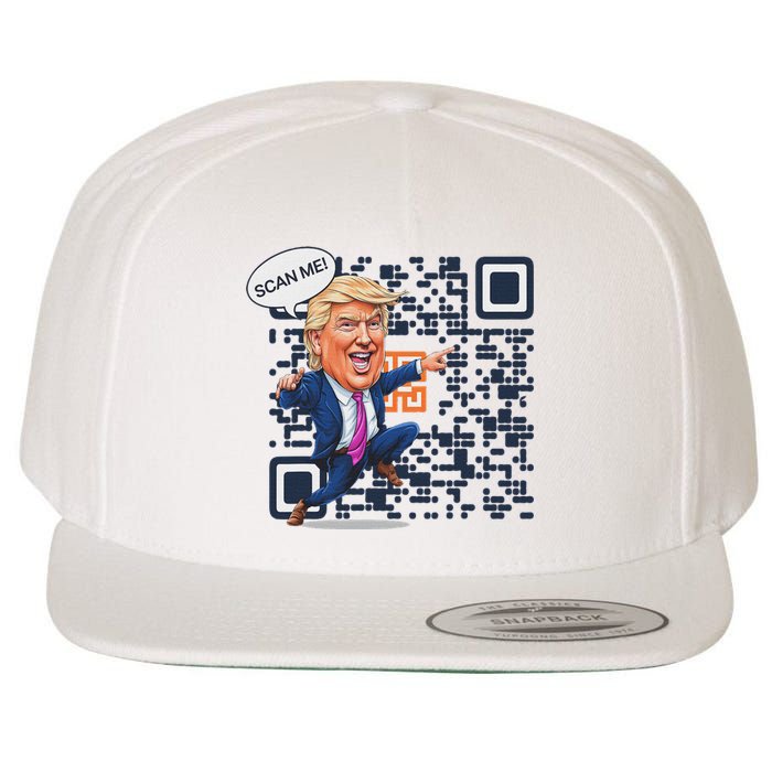 Qr President Trump Dance Code Wool Snapback Cap