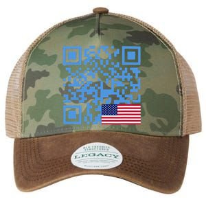 Qr President Trump Dance Code Usa Flag Legacy Tie Dye Trucker Hat