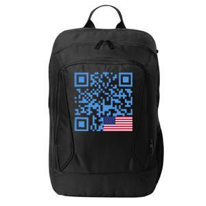 Qr President Trump Dance Code Usa Flag City Backpack