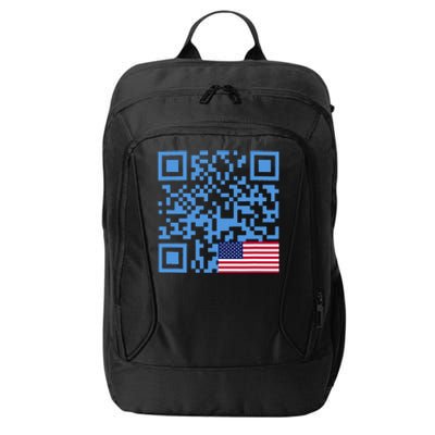 Qr President Trump Dance Code Usa Flag City Backpack