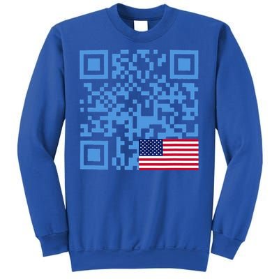 Qr President Trump Dance Code Usa Flag Sweatshirt