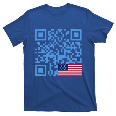 Qr President Trump Dance Code Usa Flag T-Shirt