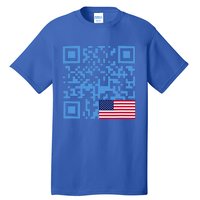 Qr President Trump Dance Code Usa Flag Tall T-Shirt