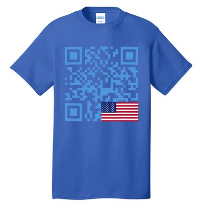 Qr President Trump Dance Code Usa Flag Tall T-Shirt