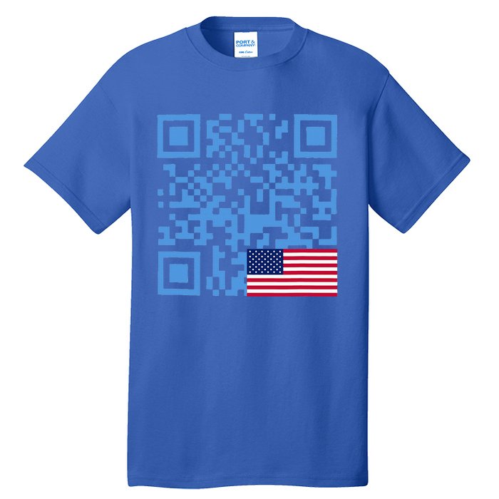 Qr President Trump Dance Code Usa Flag Tall T-Shirt