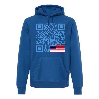 Qr President Trump Dance Code Usa Flag Premium Hoodie