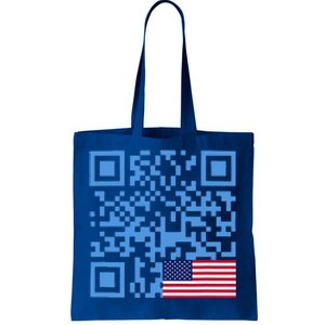 Qr President Trump Dance Code Usa Flag Tote Bag