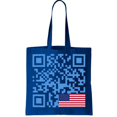 Qr President Trump Dance Code Usa Flag Tote Bag