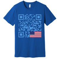 Qr President Trump Dance Code Usa Flag Premium T-Shirt