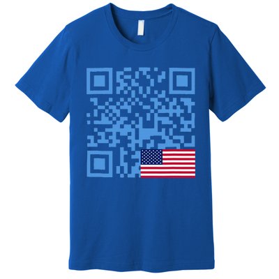 Qr President Trump Dance Code Usa Flag Premium T-Shirt