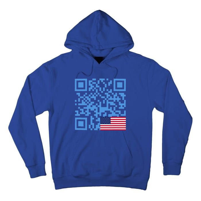 Qr President Trump Dance Code Usa Flag Tall Hoodie