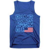 Qr President Trump Dance Code Usa Flag Tank Top