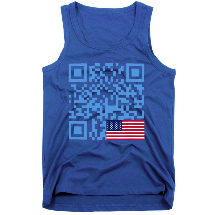 Qr President Trump Dance Code Usa Flag Tank Top