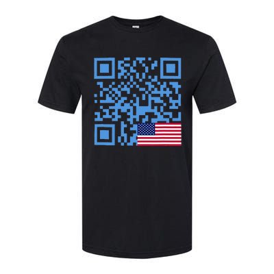 Qr President Trump Dance Code Usa Flag Softstyle CVC T-Shirt