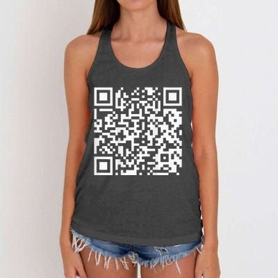 Qr President Trump Dance Code Women's Knotted Racerback Tank