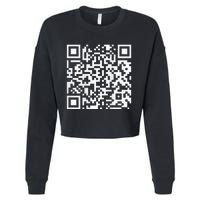 Qr President Trump Dance Code Cropped Pullover Crew