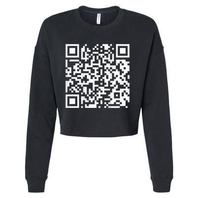 Qr President Trump Dance Code Cropped Pullover Crew