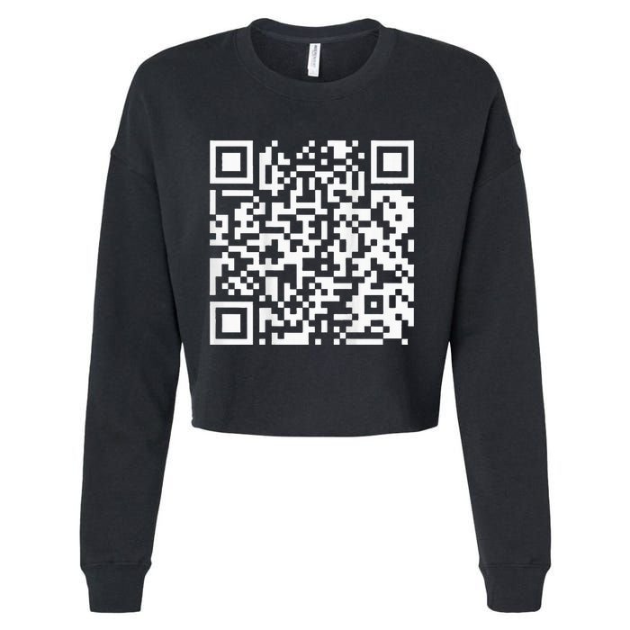 Qr President Trump Dance Code Cropped Pullover Crew