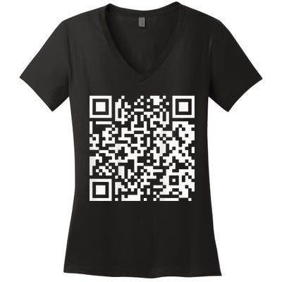 Qr President Trump Dance Code Women's V-Neck T-Shirt