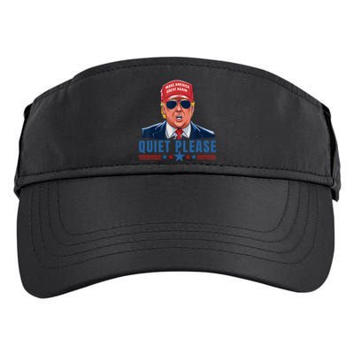 Quiet Please Trump Presidential Debate Quote Adult Drive Performance Visor