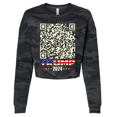 Qr President Trump 4547 Trump Dancing Code Cropped Pullover Crew