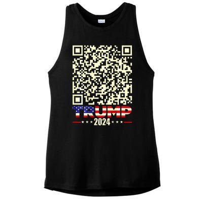 Qr President Trump 4547 Trump Dancing Code Ladies PosiCharge Tri-Blend Wicking Tank