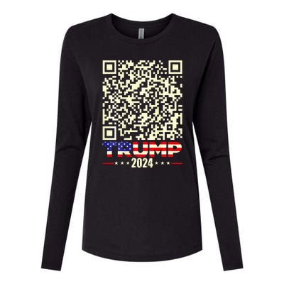 Qr President Trump 4547 Trump Dancing Code Womens Cotton Relaxed Long Sleeve T-Shirt