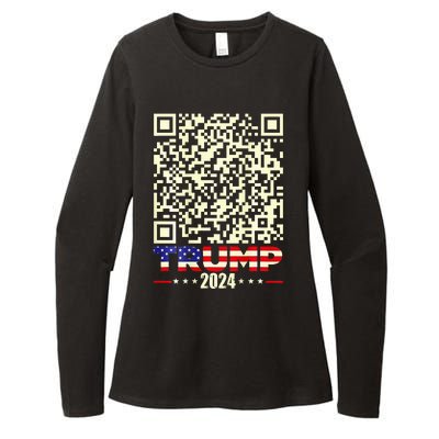 Qr President Trump 4547 Trump Dancing Code Womens CVC Long Sleeve Shirt