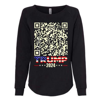 Qr President Trump 4547 Trump Dancing Code Womens California Wash Sweatshirt