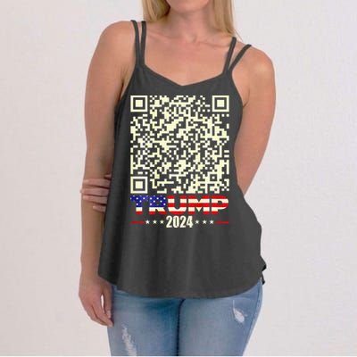 Qr President Trump 4547 Trump Dancing Code Women's Strappy Tank