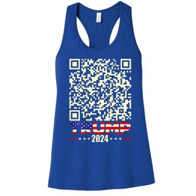 Qr President Trump 4547 Trump Dancing Code Women's Racerback Tank