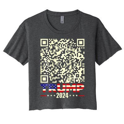 Qr President Trump 4547 Trump Dancing Code Women's Crop Top Tee