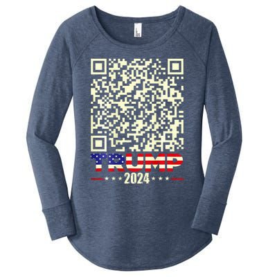 Qr President Trump 4547 Trump Dancing Code Women's Perfect Tri Tunic Long Sleeve Shirt