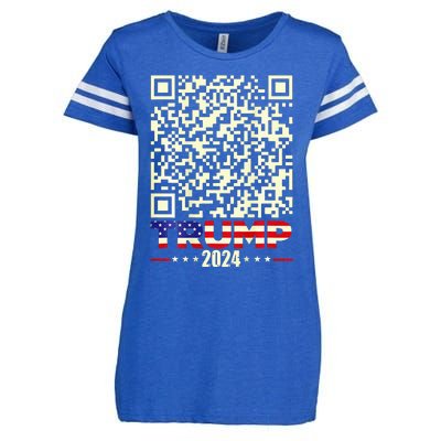 Qr President Trump 4547 Trump Dancing Code Enza Ladies Jersey Football T-Shirt