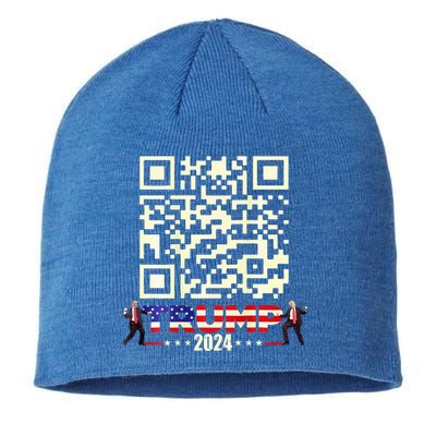 Qr President Trump 4547 Trump Dancing Code Sustainable Beanie