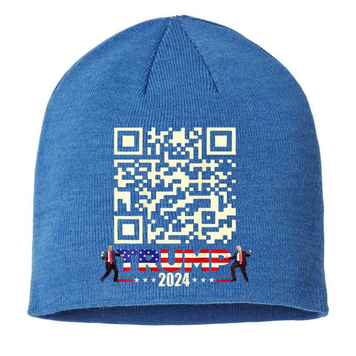 Qr President Trump 4547 Trump Dancing Code Sustainable Beanie