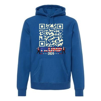 Qr President Trump 4547 Trump Dancing Code Premium Hoodie