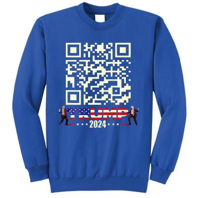 Qr President Trump 4547 Trump Dancing Code Tall Sweatshirt