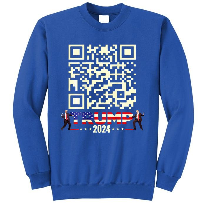 Qr President Trump 4547 Trump Dancing Code Tall Sweatshirt