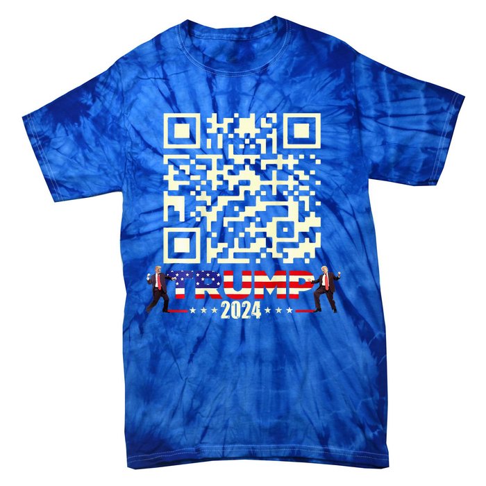 Qr President Trump 4547 Trump Dancing Code Tie-Dye T-Shirt