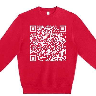 Qr President Trump 4547 Trump Dancing Code Premium Crewneck Sweatshirt