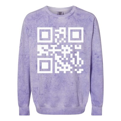 Qr President Trump Dance Code Colorblast Crewneck Sweatshirt