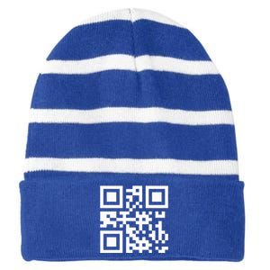 Qr President Trump Dance Code Striped Beanie with Solid Band