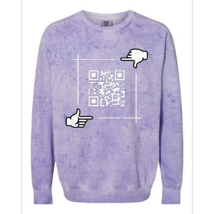 Qr President Trump 4547 Trump Dancing Code Colorblast Crewneck Sweatshirt