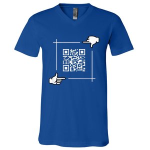 Qr President Trump 4547 Trump Dancing Code V-Neck T-Shirt