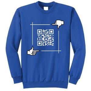 Qr President Trump 4547 Trump Dancing Code Tall Sweatshirt