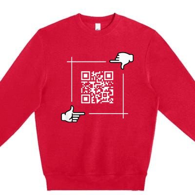 Qr President Trump 4547 Trump Dancing Code Premium Crewneck Sweatshirt