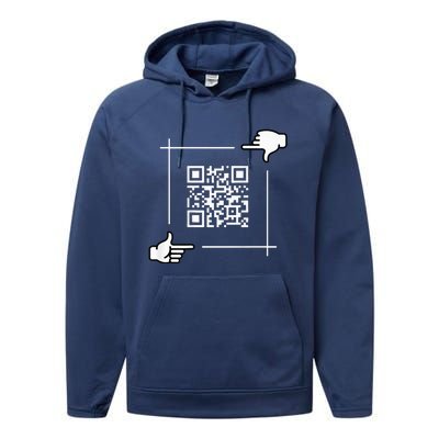 Qr President Trump 4547 Trump Dancing Code Performance Fleece Hoodie