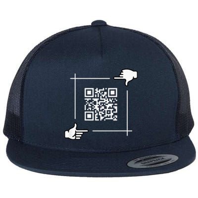 Qr President Trump 4547 Trump Dancing Code Flat Bill Trucker Hat